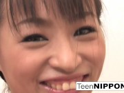 Asian masturbates with the shower head 15/16