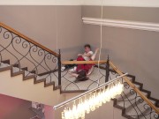 Step Sister Teases Step Brother and Gets More Than She Bargained For on the Stairs 2/16