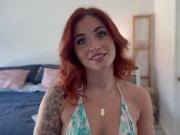 Hot Redhead Step Sister Still Lets Him Fuck Her Tight Pussy After She Caught Him Watching 6/16