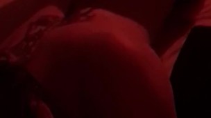 Goth girl moaning while sucking dick tied up and plugged