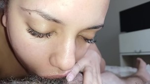 handjob and wet blowjob up to the dick stalk🍆💦🫦🤤😋🥛🥛💦💦
