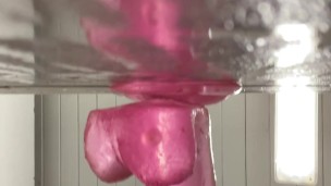 Shower time with my big toy😍 bubble butt gets big toy