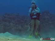 SCUBA Sex in a Miniskirt by a Beautiful Coral Reef 4/16