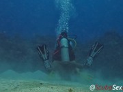 SCUBA Sex in a Miniskirt by a Beautiful Coral Reef 9/16