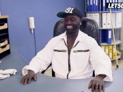 Blonde Secretary Manu Magnum Fucks Black Janitor - LETSDOEIT 4/16