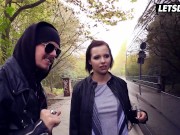 Big Tits Brunette Pina Deluxe Picked Up For Raunchy Fuck In A Big Van - LETSDOEIT 1/16