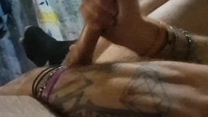 Sexy bisexual guy fucking himself with dildo ends in big cumshot