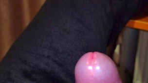 POV big dick slow-mo masturbation cumshot after magic wand and fleshlight toys, moaning catboy