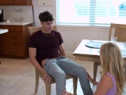 Super Horny Teen Step-sister Secretly Slams Stepbrother With Hot Milf In The Back Room 3/16