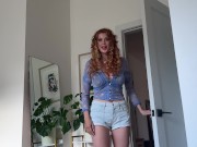 Big booby redhead housesitter breaks the rules while my mom was gone!! 1/16