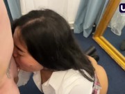 Жестко трахнули азиатку вдвоём, кончили ей в очко. МЖМ, жестокий анал 14/16