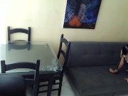 I fuck my lover with my arne on the couch in my stepsister's office 10/16