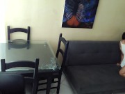 I fuck my lover with my arne on the couch in my stepsister's office 13/16