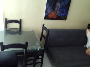 I fuck my lover with my arne on the couch in my stepsister's office 14/16