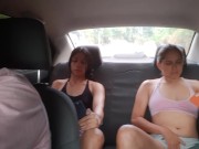 beautiful latinas film themselves showing their tits to their girlfriend and body in the back seat o 2/16