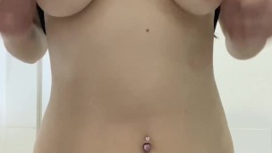 First Time Masturbation With a Dildo in a Public Bathroom. Girl Masturbates In Public With Vibrator