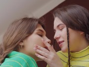 ULTRAFILMS Amazing Ukrainian models Hayli Sanders and Ellie Luna licking each other's pussy in this lesbian video 1/16