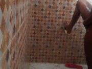 Fell down while trying to twerk inside bathroom 14/16