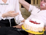 TUTOR4K. Martin Spell comes to thank sexy teacher but negative news blow his mind 7/16