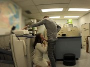 Caught by Secretary jerking off in office. Blowjob 13/16