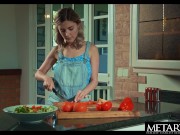 Cute girl plays with her big natural tits as she masturbates 2/16