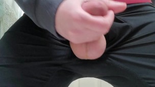 Otter Daddy squeezes big balls for a huge load