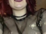 Big tit play - sucking and licking my own nipples and boobs, squeezing big breasts 14/16