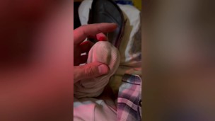 Playing with stinky socks and precumin while dirty talking