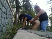 Cock Hungry Mature Cougar Gets Destroyed By Fat Cock ROUGH DOGGY OUTDOOR    part 1 9/16