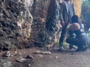 OUTDOOR BLOWJOB and FUCK | Trekking Gets Hot in the Cave