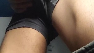 While it rains I masturbate and rub my throbbing bulge, it feels so good