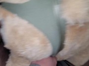 Cumming on my Teddy Bears ass 15/16