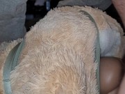Cumming on my Teddy Bears ass 3/16