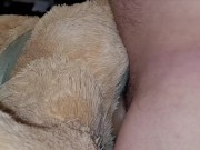 Cumming on my Teddy Bears ass 6/16
