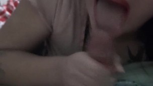 Argenta haciendo un rico pete hasta sacarle la lechita