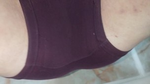 I really wanted to piss so I pissed in my panties