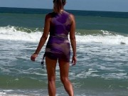 193 asian milf jerk off instructions on the beach OnlyFans @ Appleliu-76 14/16