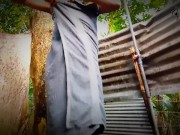 Asian Village Girl Outdoor Showering - නානවා හොරෙන් වීඩියෝ කරලා 16/16