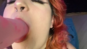 Close Up Emo Girl Blowjob and Fuck POV