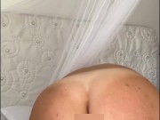 A skinny sexy neighbor showed how she can caress and masturbate her holes with a vibrator 16/16