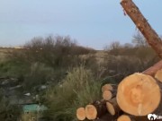 Horny slut getting dicked outside 16/16