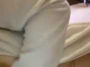 Real Ramadan prayer time in the background while nude video call 11/16