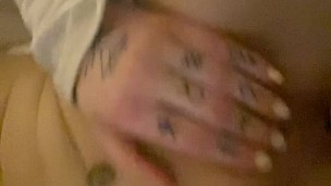 Real Ramadan prayer time in the background while nude video call
