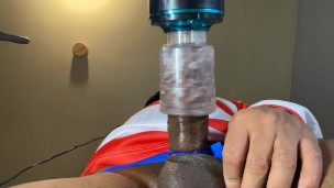 Automasturbator Milks Out A Moaning Cumshot From Masked Man