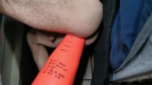 Stretching My Ass Banging XL DickCone Hard