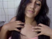 BIG TITTY BRUNETTE MAKES A VIDEO FOR HER HUSBAND'S BOSS (ENG SUB) 2/16