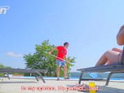 Having sex with the boss's wife by the pool. The neighbors were looking at us 1/16