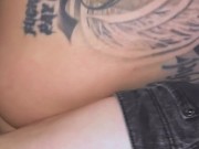 Bianka Swool - Too horny a random guy cums on my ass without warning in parking lot