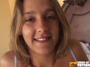 Two black men with big cocks bang hard all fuck holes of a cute blonde in many ways 1/16