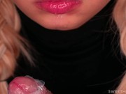CLOSE UP: BEST Teasing BLOWJOB made You CUM TWICE in CONDOM! Mouth BROKE the CONDOM in 69 Position! 14/16